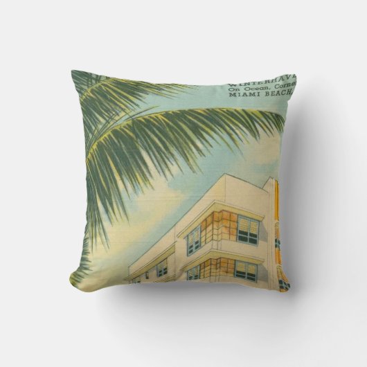 ヴィンテージマイアミアールデコ装飾用クッション クッション (正面)
