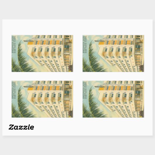 ヴィンテージマイアミアールデコ長方形シール 長方形シール (シート)