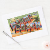 ヴィンテージマイアミビーチシール 長方形シール (封筒)