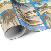 ヴィンテージマイアミビーチフロリダシーン ラッピングペーパー (ロールコーナー)