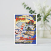 ヴィンテージマイアミビーチフロリダトラベル ポストカード (スタンド正面)