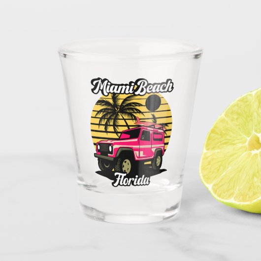 ヴィンテージマイアミビーチフロリダ ショットグラス (正面)