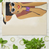 ヴィンテージマイアミビーチ キッチンタオル (折り畳み)