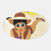 ヴィンテージマイアミビーチ 楕円形シール (正面)