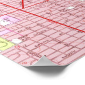 ヴィンテージマイアミフロリダの地図(1962) ポスター (角)