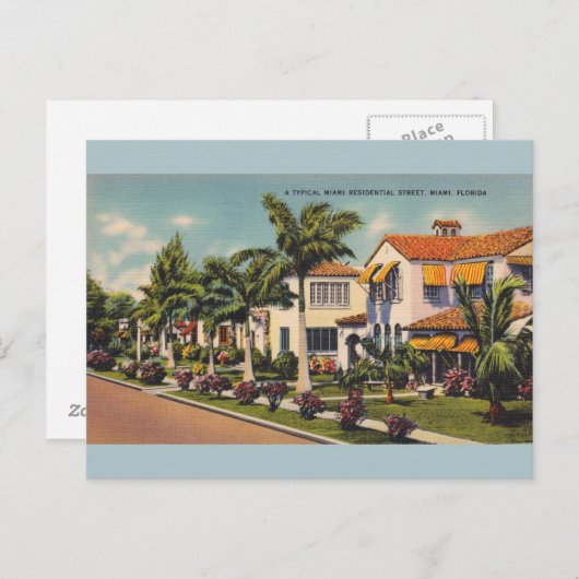 ヴィンテージマイアミフロリダポストカード ポストカード (正面/裏面)