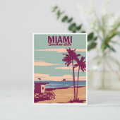 ヴィンテージマイアミフロリダ米国アメリカ ポストカード (スタンド正面)