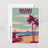 ヴィンテージマイアミフロリダ米国アメリカ ポストカード (正面/裏面)