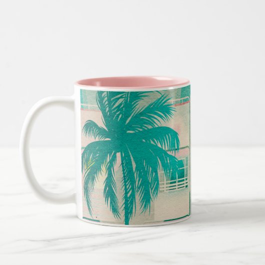 ヴィンテージマイアミ、海ドライブマグ ツートーンマグカップ (左)