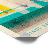 ヴィンテージマイアミ、海ドライブ旅行ポスター ポスター (角)