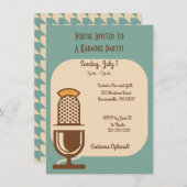 ヴィンテージマイクのカスタムパーティー招待状 招待状 (正面/裏面)