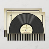 ヴィンテージマイクのレコードパーソナライズされた ポストカード (正面/裏面)