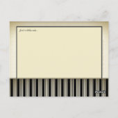 ヴィンテージマイクのレコードパーソナライズされた ポストカード (裏面)