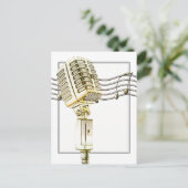 ヴィンテージマイクはがき ポストカード (スタンド正面)