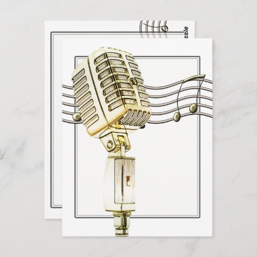 ヴィンテージマイクはがき ポストカード (正面/裏面)