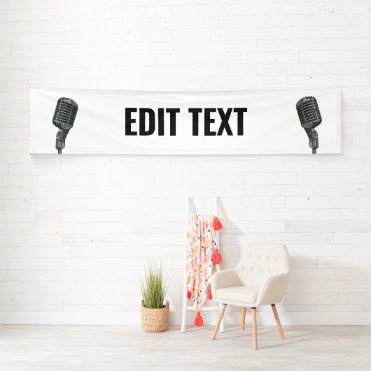 ヴィンテージマイクイベントステージバナー カスタム 横断幕 (インサイチュ)