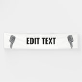 ヴィンテージマイクイベントステージバナー カスタム 横断幕 (横)