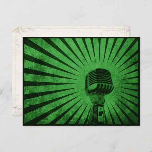 ヴィンテージマイククール付きポストカード ポストカード (正面/裏面)