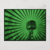 ヴィンテージマイククール付きポストカード ポストカード (正面)