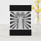 ヴィンテージマイクハッピーバースデーカスタム用語 カード (黄色い花)