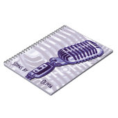 ヴィンテージマイクパーソナライズされたの歌詞 ノートブック (左側)