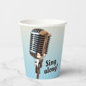 ヴィンテージマイク紙カップ 紙コップ (正面)