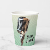ヴィンテージマイク紙カップ 紙コップ (正面)