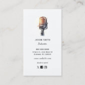 ヴィンテージマイクPodcaster 名刺 (正面)