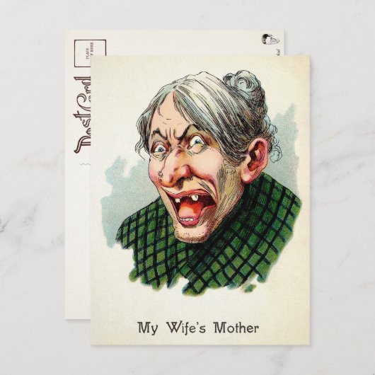 ヴィンテージマイマザーハガキ ポストカード (正面/裏面)