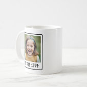 ヴィンテージマイルストン誕生日写真保存画像 コーヒーマグカップ (正面左)