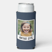 ヴィンテージマイルストン誕生日写真保存画像 スリム缶クーラー (Seltzer正面)