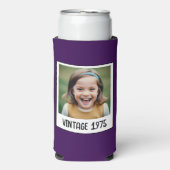 ヴィンテージマイルストン誕生日写真保存画像 スリム缶クーラー (Seltzer正面)