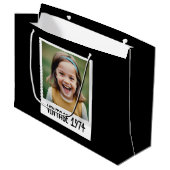 ヴィンテージマイルストン誕生日写真保存画像 ラージペーパーバッグ (正面アングル)