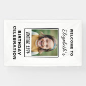 ヴィンテージマイルストン誕生日写真保存画像 横断幕 (横)