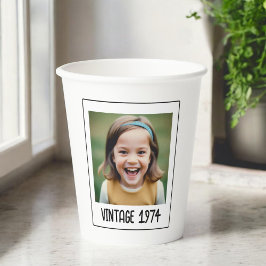 ヴィンテージマイルストン誕生日写真保存画像 紙コップ