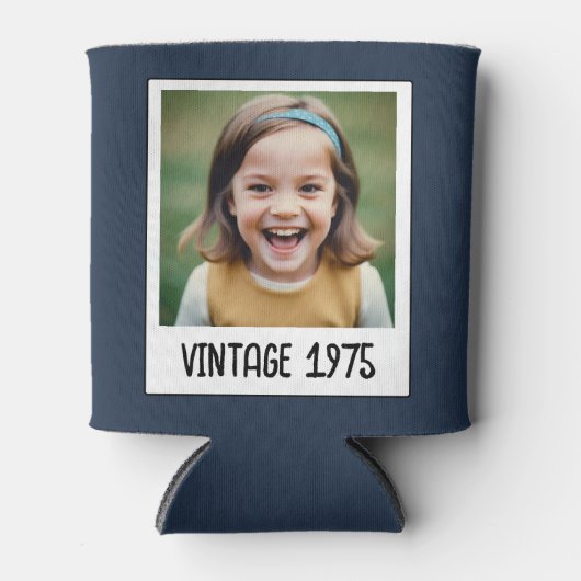 ヴィンテージマイルストン誕生日写真保存画像 缶クーラー (正面)