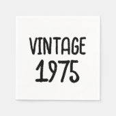 ヴィンテージマイルストーン誕生日の適用領域 スタンダードカクテルナプキン (正面)