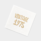 ヴィンテージマイルストーン誕生日の適用領域 箔ナプキン (左)