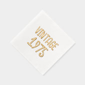 ヴィンテージマイルストーン誕生日の適用領域 箔ナプキン (右)