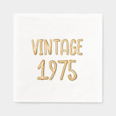 ヴィンテージマイルストーン誕生日の適用領域 箔ナプキン (正面)