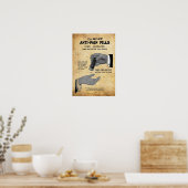 ヴィンテージマイルズアンチ鎮痛薬Ad ポスター (キッチン)