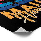 ヴィンテージマウイハワイハワイアンビーチサーフィン70年代 ポスター (角)