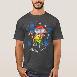 ヴィンテージマウスとキャンディーケーンホリデイとクリスマ Tシャツ