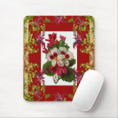 ヴィンテージマウスパッド赤フローラ マウスパッド (マウス)