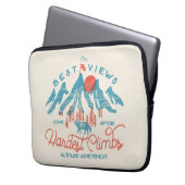 ヴィンテージマウンテンウルフ登山ハイキングアウトドア ラップトップスリーブ (正面左)