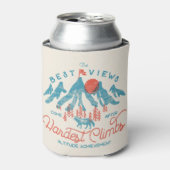 ヴィンテージマウンテンウルフ登山ハイキングアウトドア 缶クーラー (缶正面)