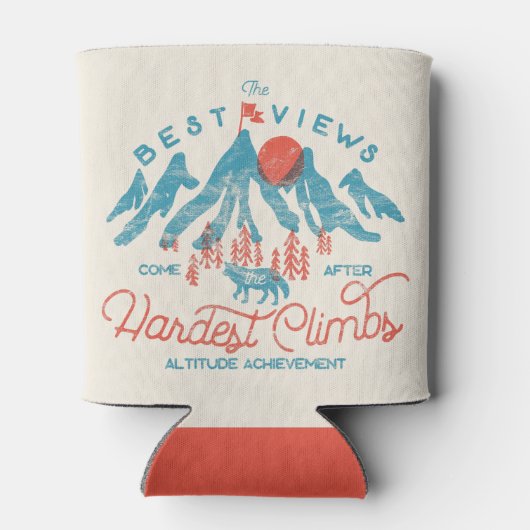 ヴィンテージマウンテンウルフ登山ハイキングアウトドア 缶クーラー (裏面)