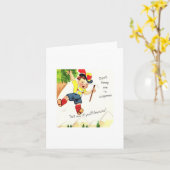 ヴィンテージマウンテンクライマーバレンタイン カード (黄色い花)