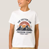 ヴィンテージマウンテンサンセットアウトドアアドベンチャーレトロ Tシャツ (正面)