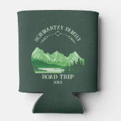 ヴィンテージマウンテンサンセットアウトドアレイクリトリートグリーン 缶クーラー (裏面)